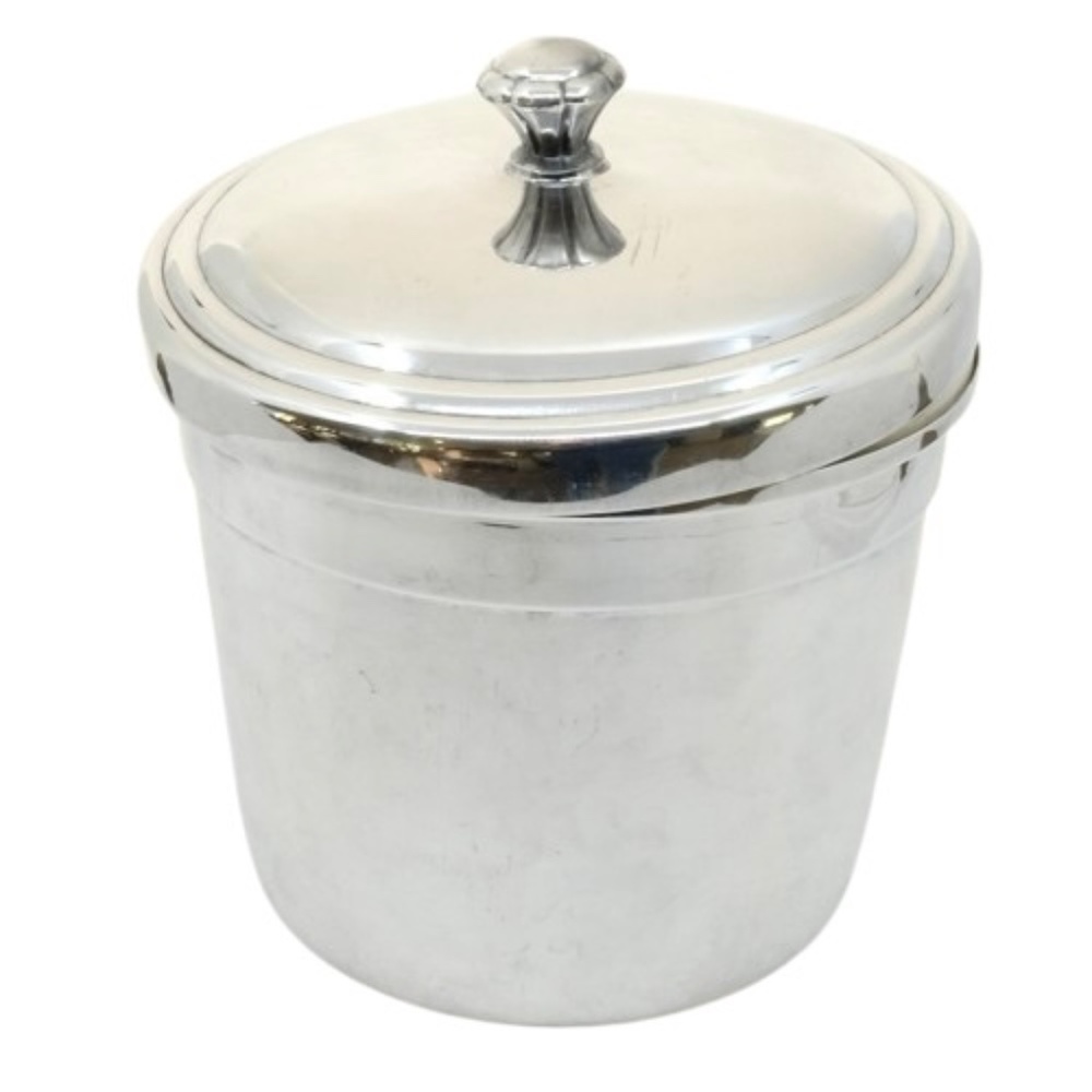 VINTAGE~ WM Rogers~#664~MID-CENTURY MODERN SILVER PLATED ICE BUCKET w/LINER - Picture 1 of 5